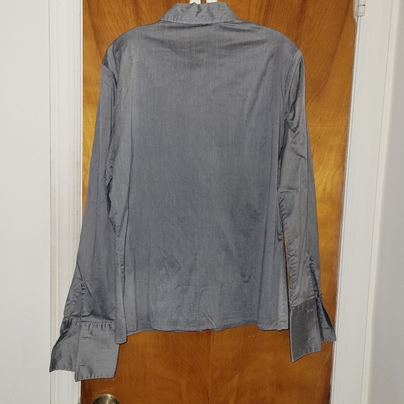 CK Grey Button Down Shirt with French Cuffs - Picture 2 of 3